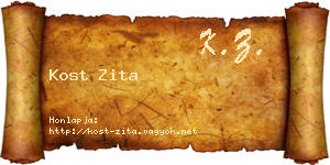 Kost Zita névjegykártya